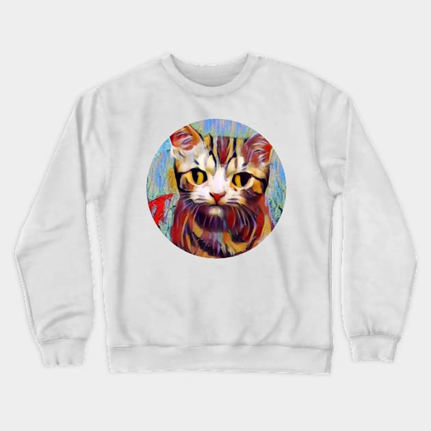 Amusing floppy cat Crewneck Sweatshirt by GoranDesign